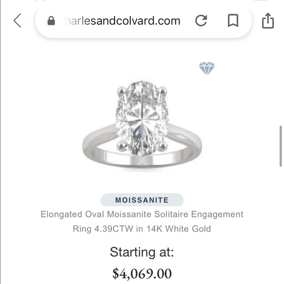 14k White Gold 5ct Crushed Ice Oval - Picture 15 of 16